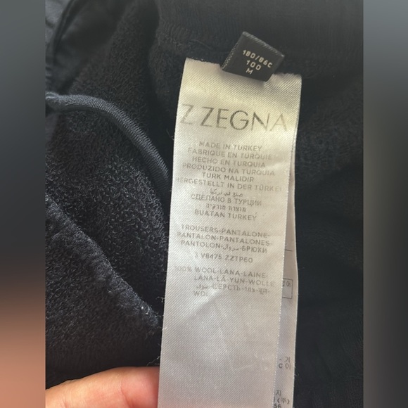 Z Zegna Techmerino Wool Jogger Pants Mens Ermenegildo Zegna Size Medium Navy - Picture 6 of 7